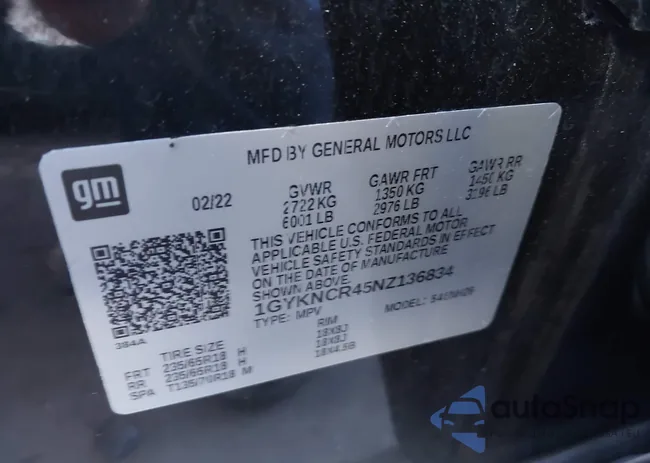 1GYKNCR45NZ136834: 44197091