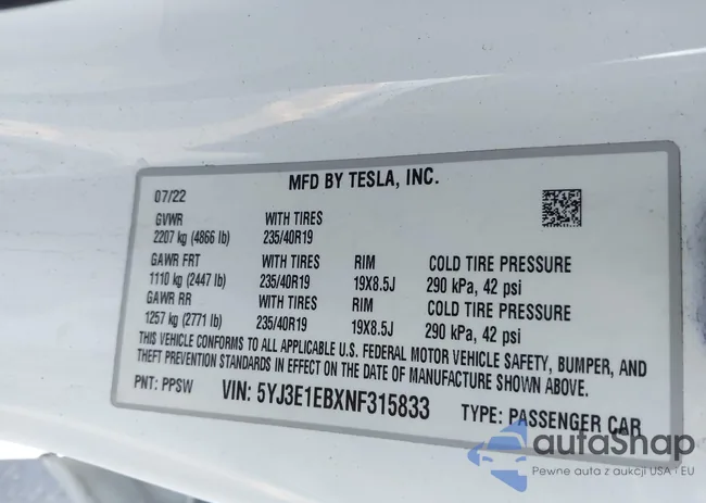 5YJ3E1EBXNF315833: 44197336