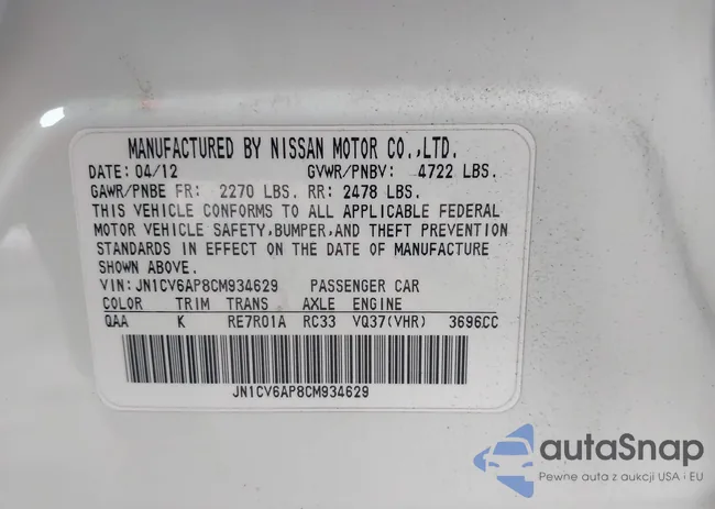 JN1CV6AP8CM934629: 44197355