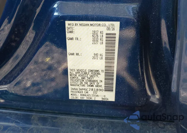 1N4AL3AP4GC281890: 44198453