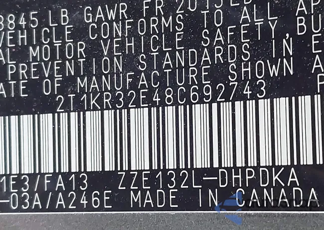 2T1KR32E48C692743: 44198532