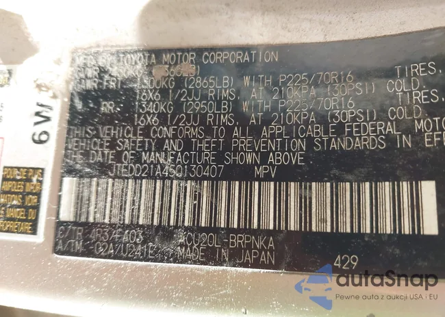 JTEDD21A450130407: 44198536