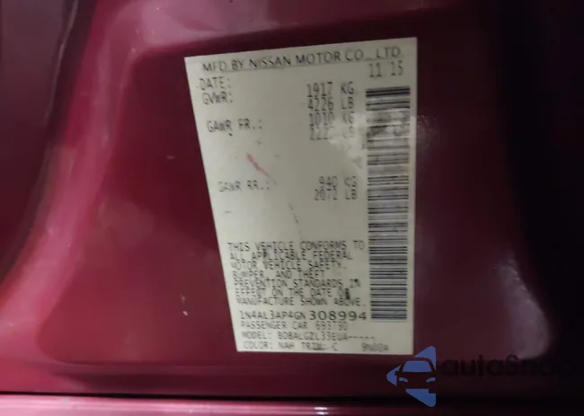 1N4AL3AP4GN308994: 44198603