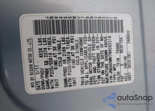 JN8AS5MV7BW292218: 44198609