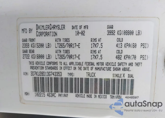 3D7KU28D13G743353: 44198626