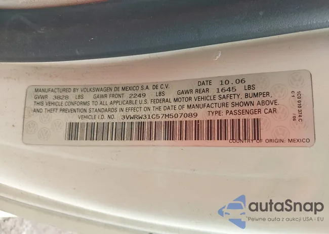 3VWRW31C57M507089: 44198645