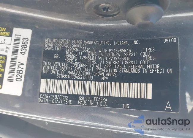 5TDKK4CC9AS315099: 44198669