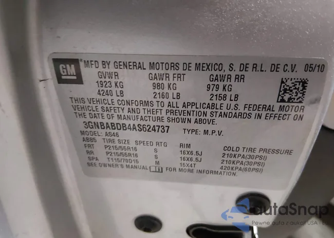 3GNBABDB4AS624737: 44198791