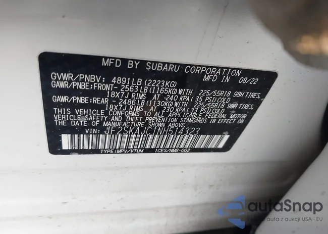 JF2SKAJC1NH514323: 44198827