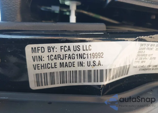 1C4RJFAG1NC119992: 44198896