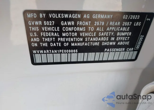 WVWAR7AN1PE009865: 44198987