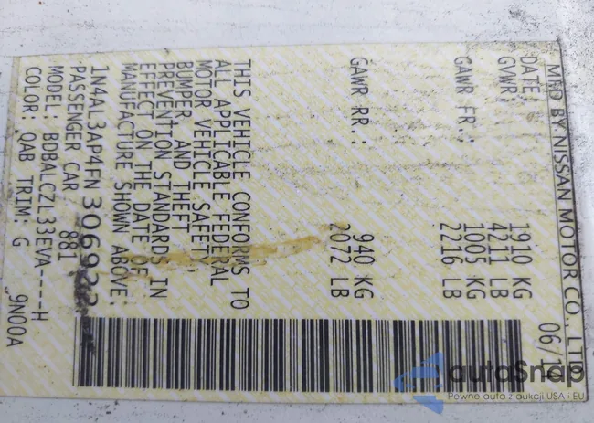 1N4AL3AP4FN306922: 44198022