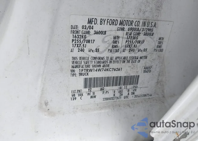 1FTRW14W74KC76261: 44198045