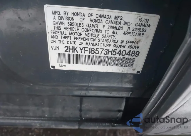 2HKYF18573H540489: 44198046