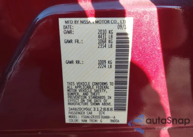 1N4BZ0CP0GC312888: 44198119