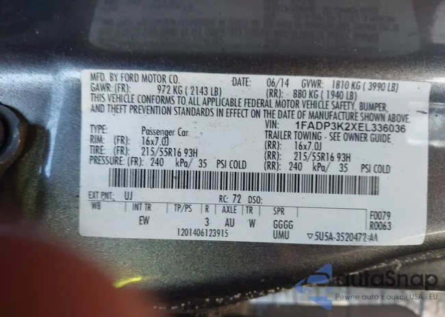 1FADP3K2XEL336036: 44198150