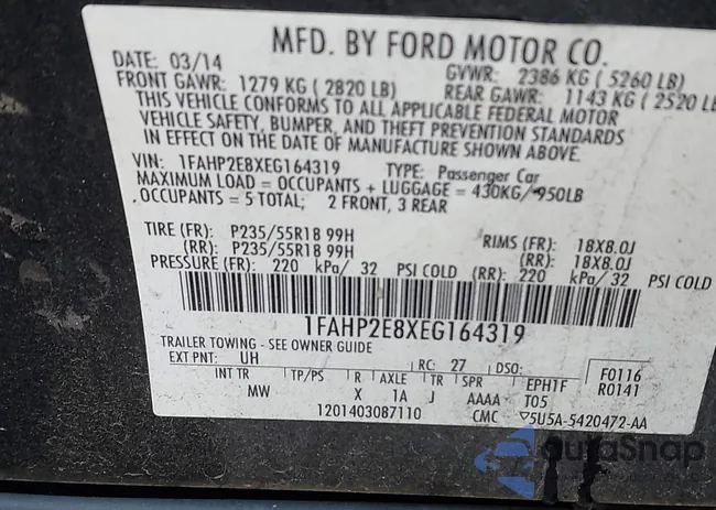 1FAHP2E8XEG164319: 44198229