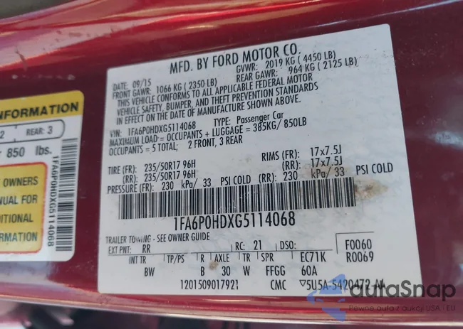 1FA6P0HDXG5114068: 44198300