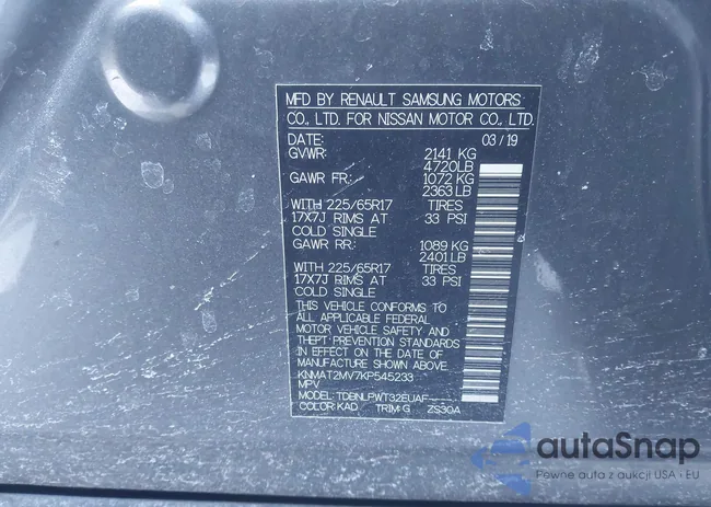 KNMAT2MV7KP545233: 44198345