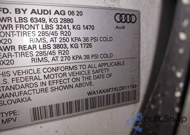 WA1AXAF7XLD011153: 44198355