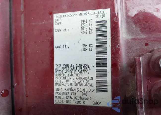 1N4AL2AP0AN514122: 44199404