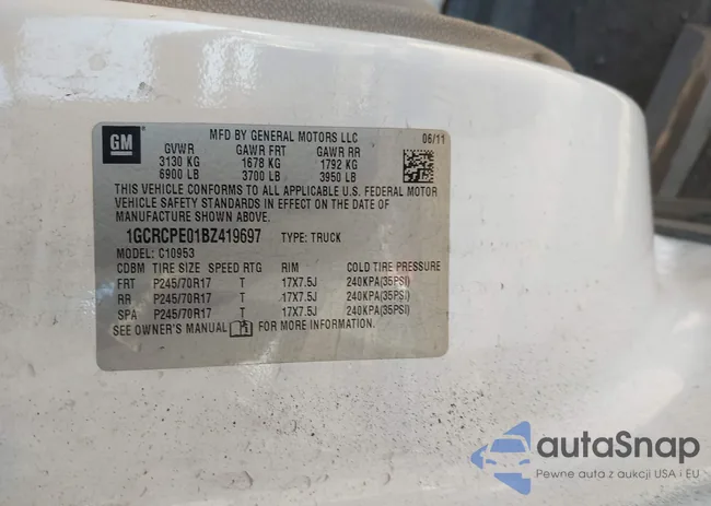 1GCRCPE01BZ419697: 44199431