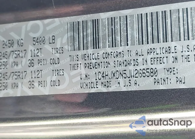 1C4HJXDN5JW266580: 44199485