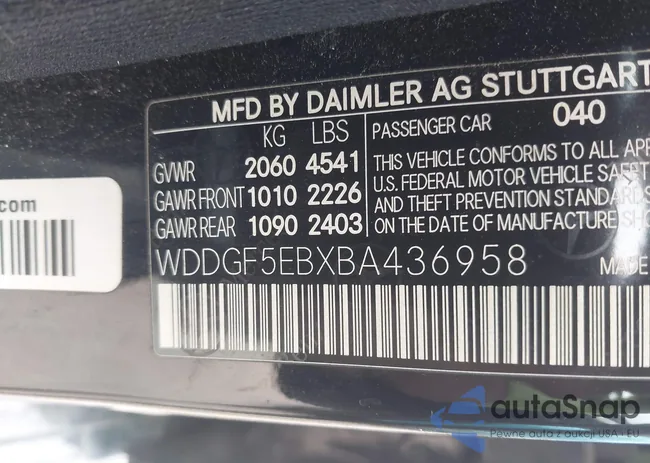 WDDGF5EBXBA436958: 44199516