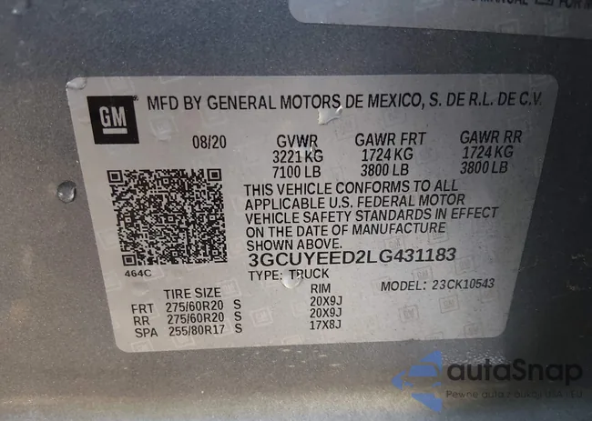 3GCUYEED2LG431183: 44199584