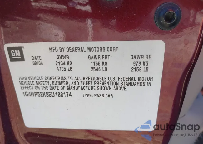 1G4HP52K85U133174: 44199610