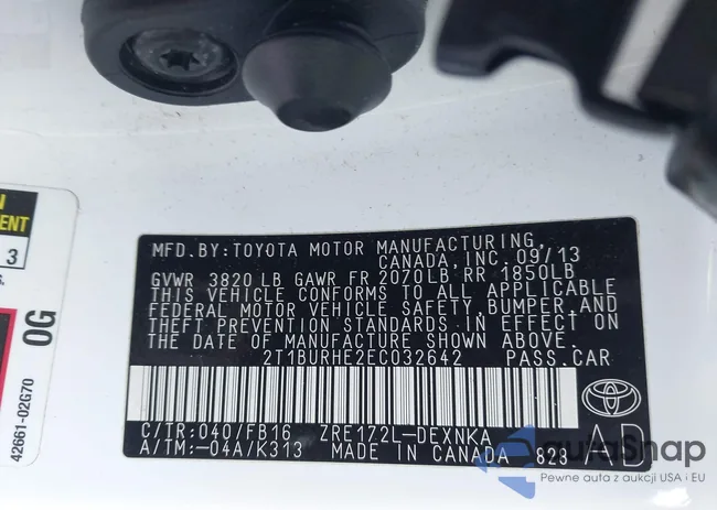 2T1BURHE2EC032642: 44199623