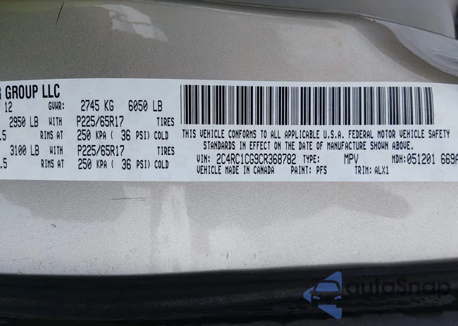 2C4RC1CG9CR368782: 44199683