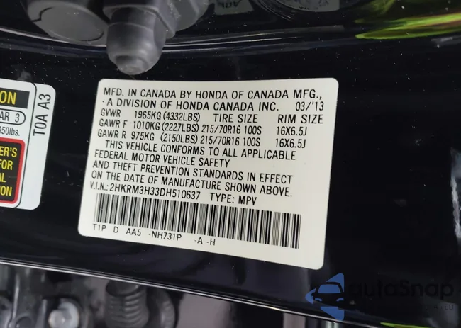 2HKRM3H33DH510637: 44199685