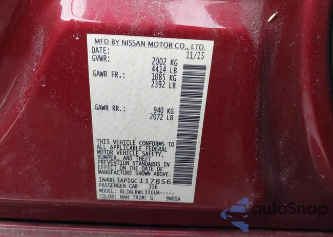 1N4BL3AP1GC117856: 44199811