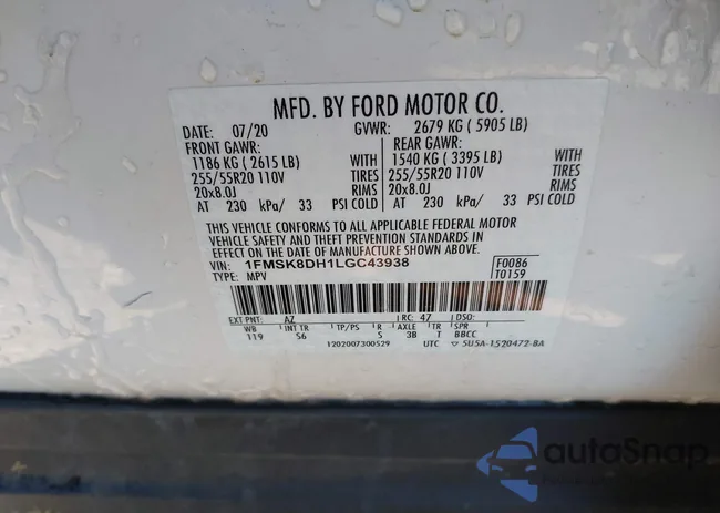 1FMSK8DH1LGC43938: 44199908