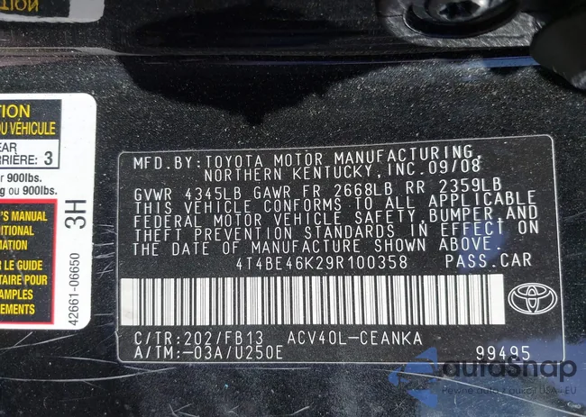 4T4BE46K29R100358: 44199934