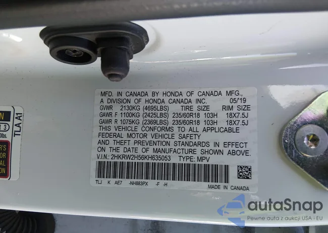 2HKRW2H56KH635053: 44199943