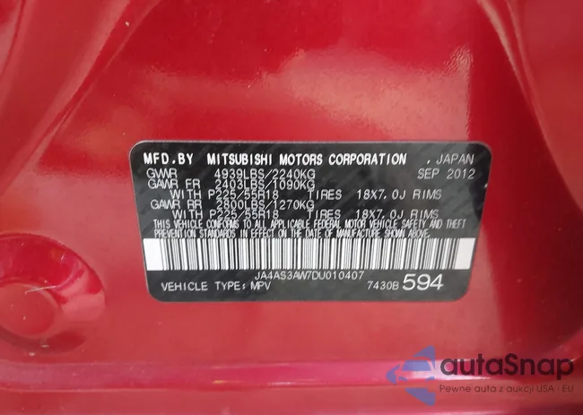 JA4AS3AW7DU010407: 44199986