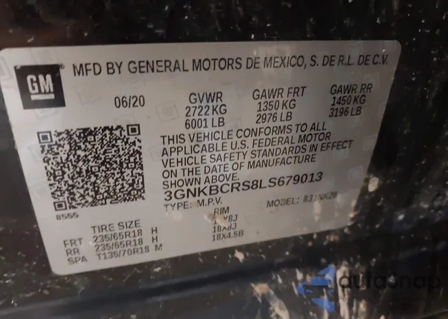 3GNKBCRS8LS679013: 44199993