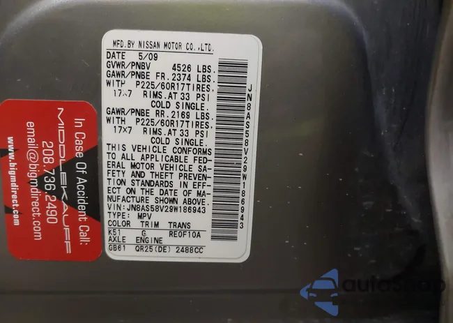 JN8AS58V29W186943: 44199183