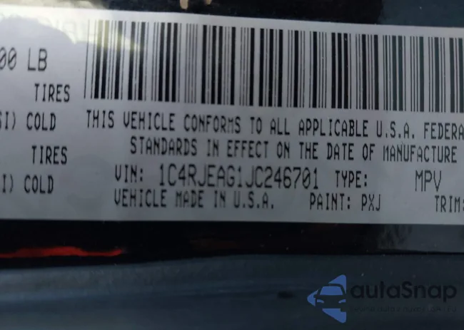 1C4RJEAG1JC246701: 44199291