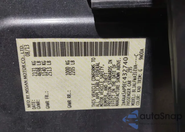 1N4AA5AP9EC432740: 44199316