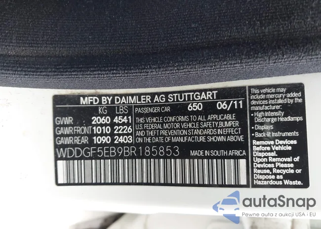 WDDGF5EB9BR185853: 44199325