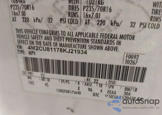 4M2CU81178KJ21934: 44199336