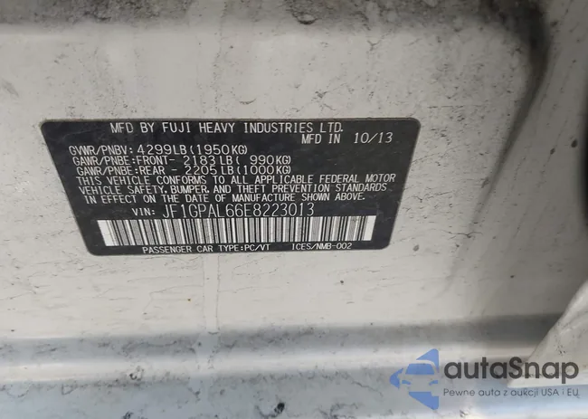 JF1GPAL66E8223013: 44200419