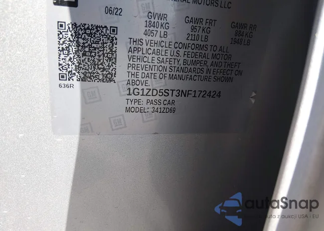 1G1ZD5ST3NF172424: 44200433