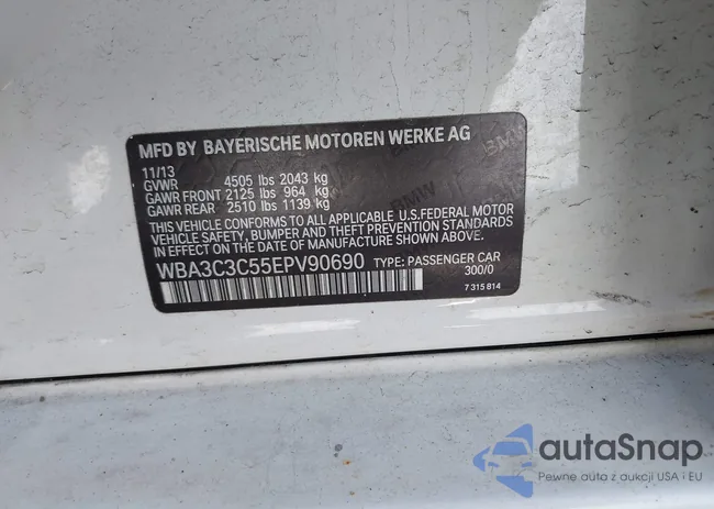 WBA3C3C55EPV90690: 44200437