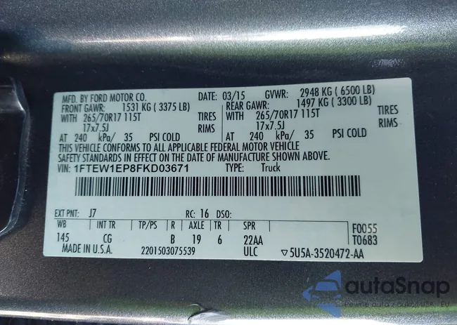 1FTEW1EP8FKD03671: 44200505