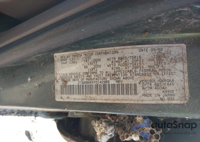 JT3GN86R4Y0142985: 44200522