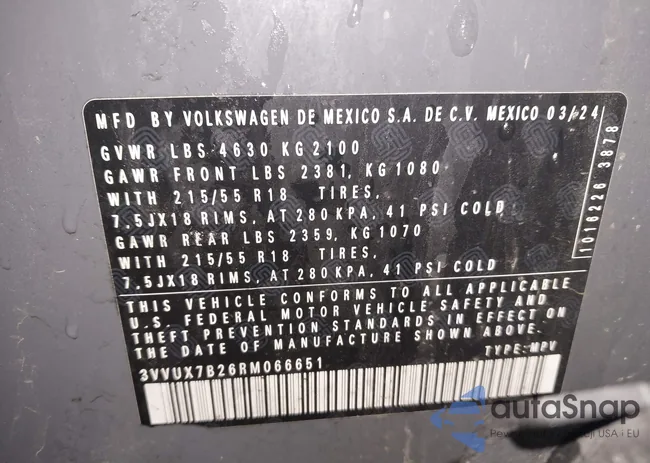 3VVUX7B26RM066651: 44200534